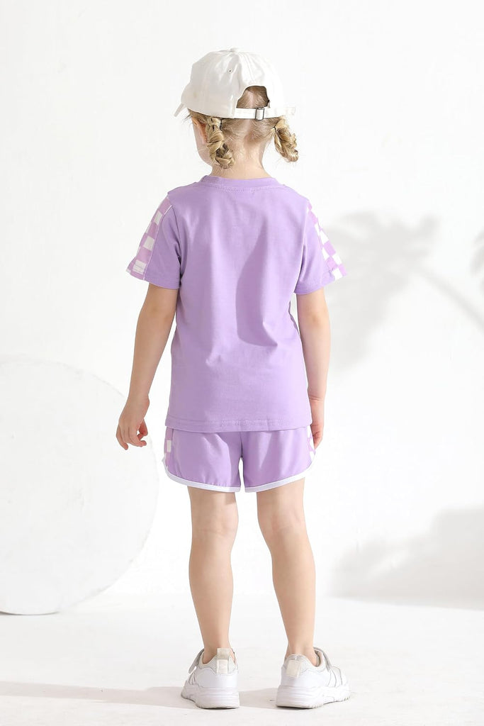 Toddler Baby Girls Summer Clothes Short Sleeve T-Shirt Shorts Set