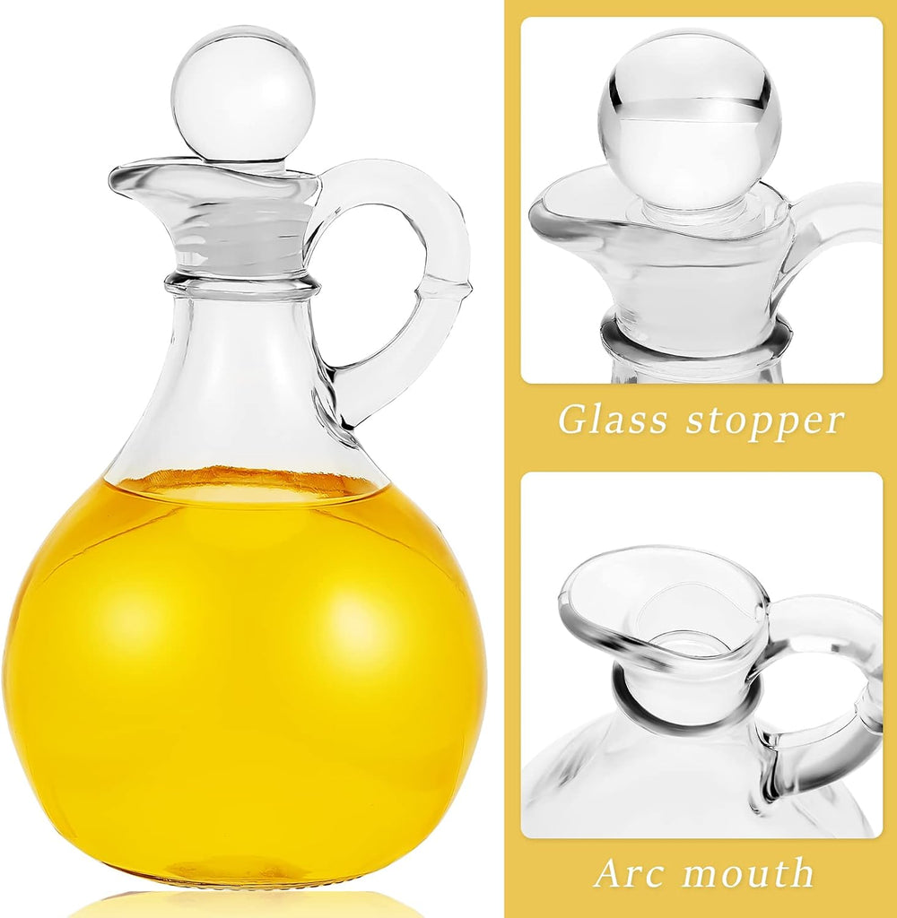 Sets 12oz Glass Oil and Vinegar Cruet Set with Stopper, Clear - Set of 6