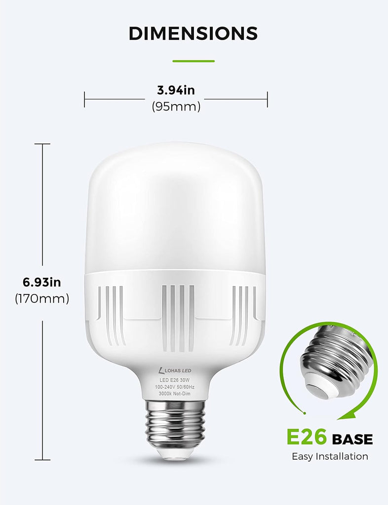 Super Bright Light Bulbs, 250-300W Equivalent