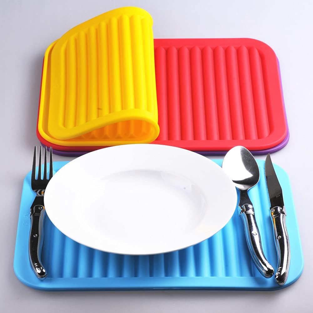 Silicone Trivets for Hot Dishes, for Hot Pots and Pans, Silicone Pads Mat Set, Heat Resistant Placements, Small Dish - Set of 2