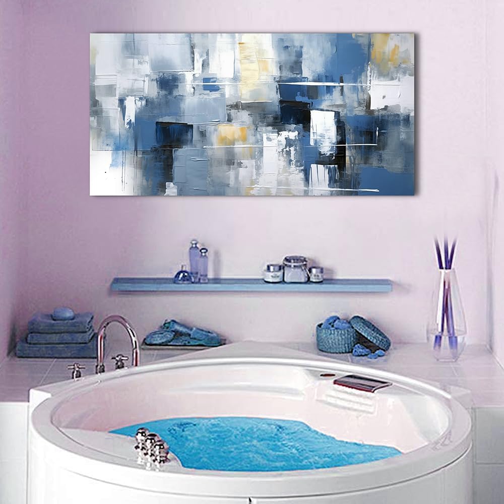 Framed Canvas Wall Art - Abstract Ink Paintings - Large Size Wall Decor - Minimalist Abstract Pictures - Home Decor