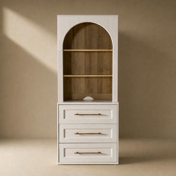 Blake Storage Cabinet, Buffet, Display Case (White Oak, Dresser)