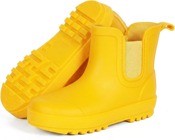 Kids Rain Boots for Girls Boys Waterproof Ankle Rubber Boots