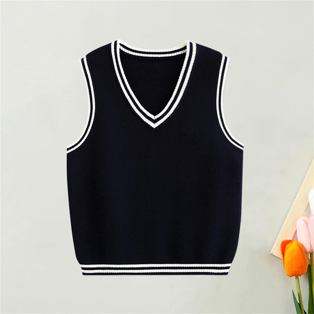 Baby Sweaters,Toddler Sweater Vest 100% Cotton School Uniform Vests for Girls Boy Toddler Kids Knit