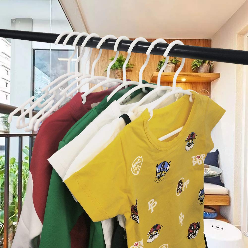 Baby Hangers for Closet 60 Pack White Plastic Baby Hanger Toddler Hangers