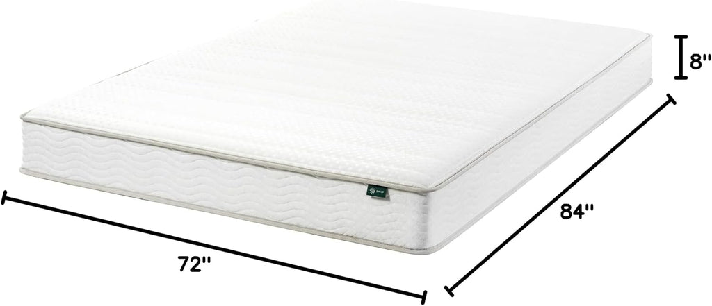 8 Inch California King Foam and Spring Hybrid Mattress, Medium Feel | Fiberglass Free, Durable Support, Mattress in a