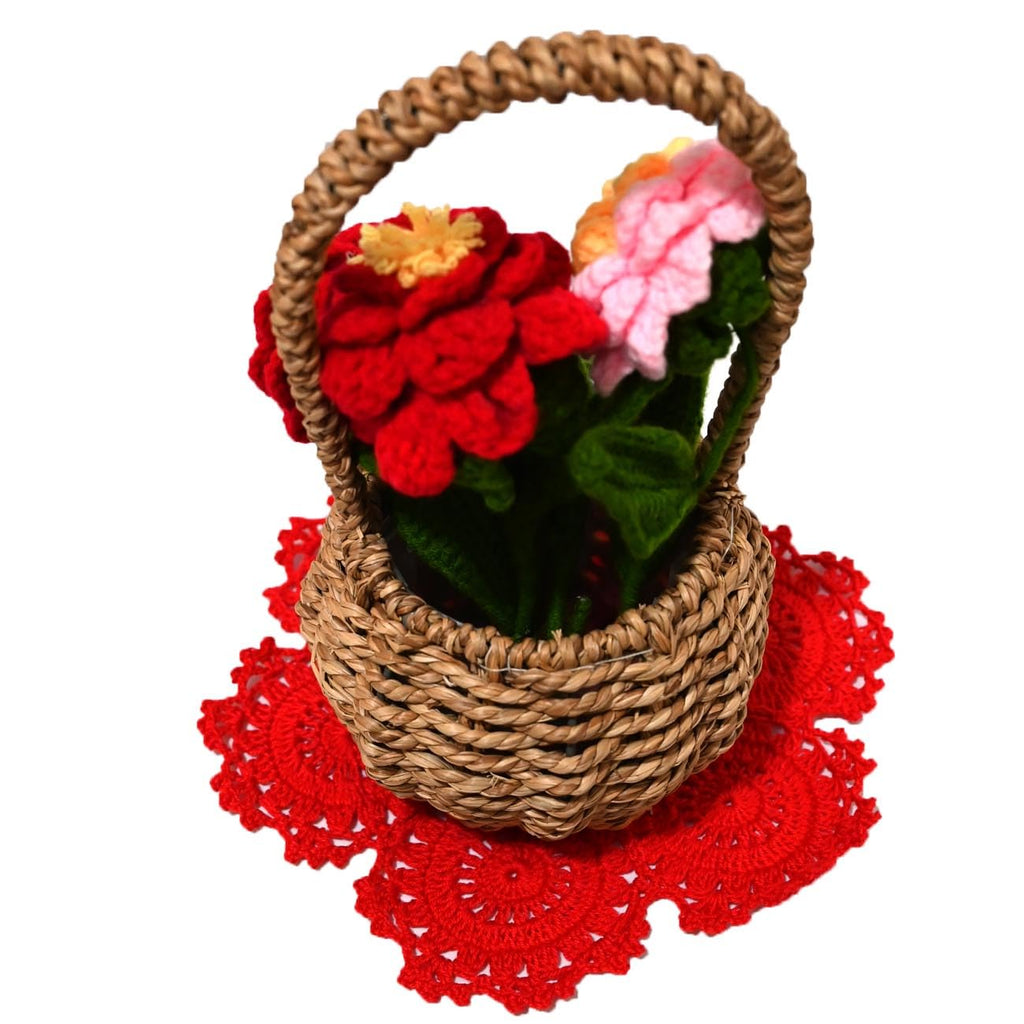 2 PCS 9 inches to 10 inches Lace Doilies 7 Small Flower Connected Crochet Coasters Table Place Mats Halloween