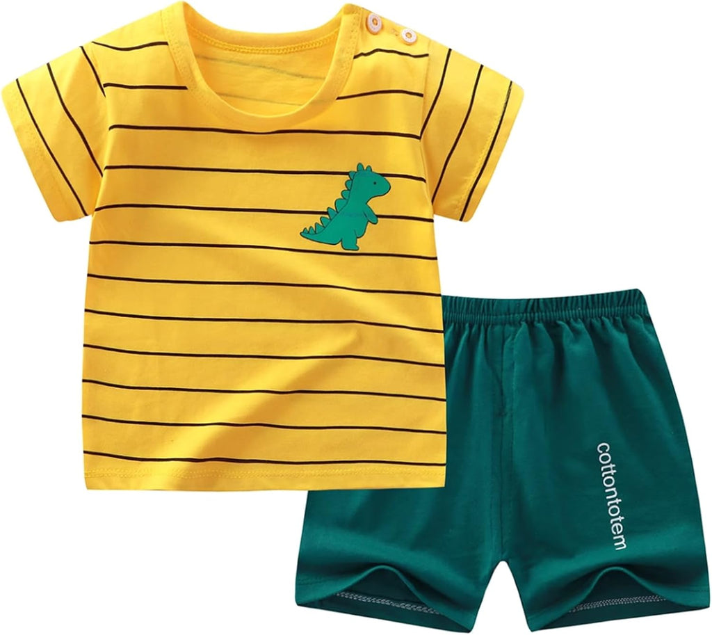 Toddler Boy 4pcs T-shirts and Shorts Set Baby Summer Outfits