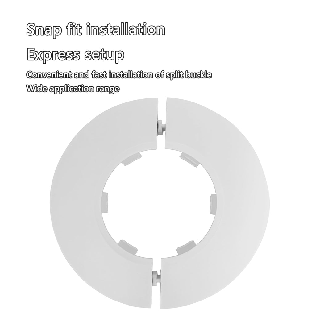 1 Piece 1.26 In/32mm Wall Split Flange, ABS Plastic Round Escutcheon Plate, Buckle Design Plumbing Cover Plates
