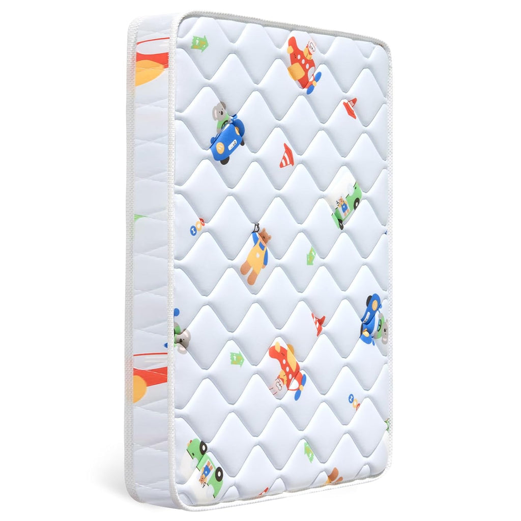 Premium Baby Mattress for Crib and Toddler Bed, 100% Knitted Fabric, Premium Fleece Surface-Hypoallergenic, Soft
