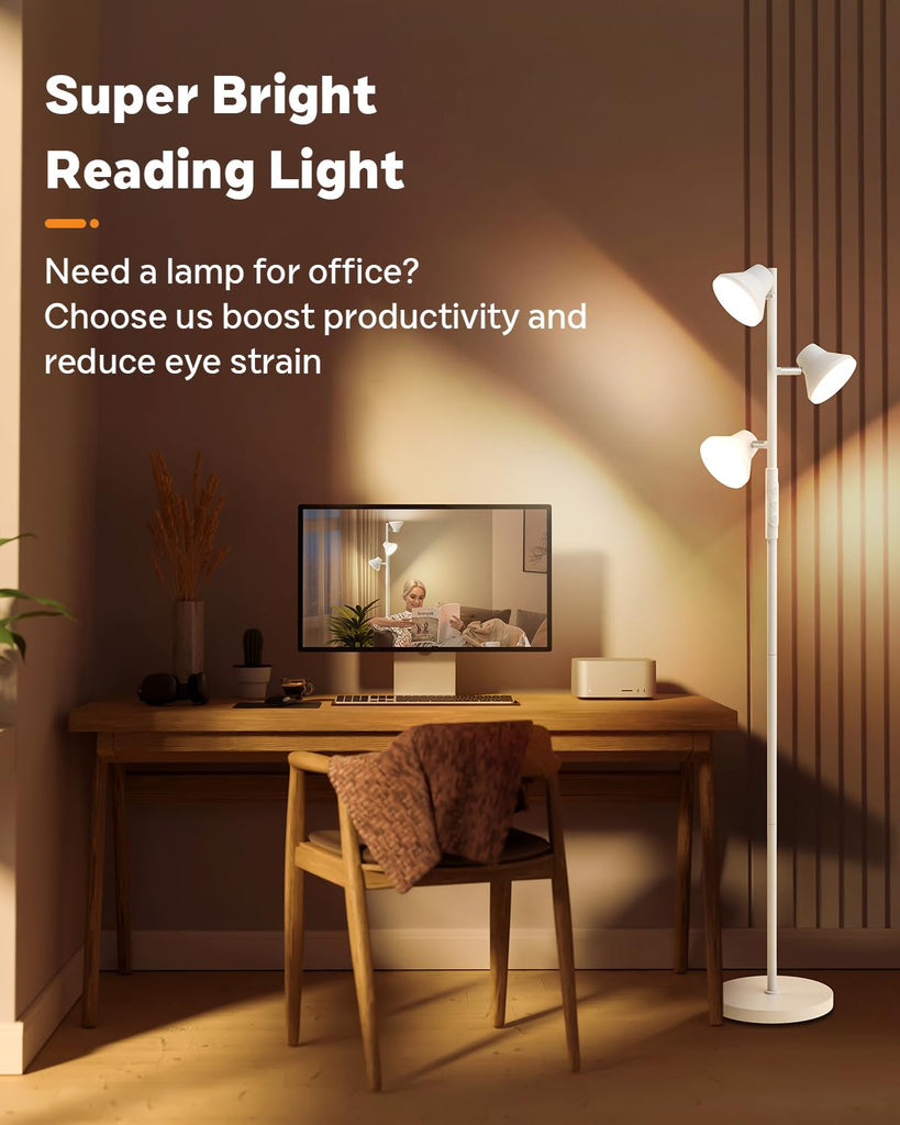 LED Floor Lamp, 36W Modern Floor Lamp with Remote & Touch Control, 4 Color Temperatures, Standing Lamp with 3