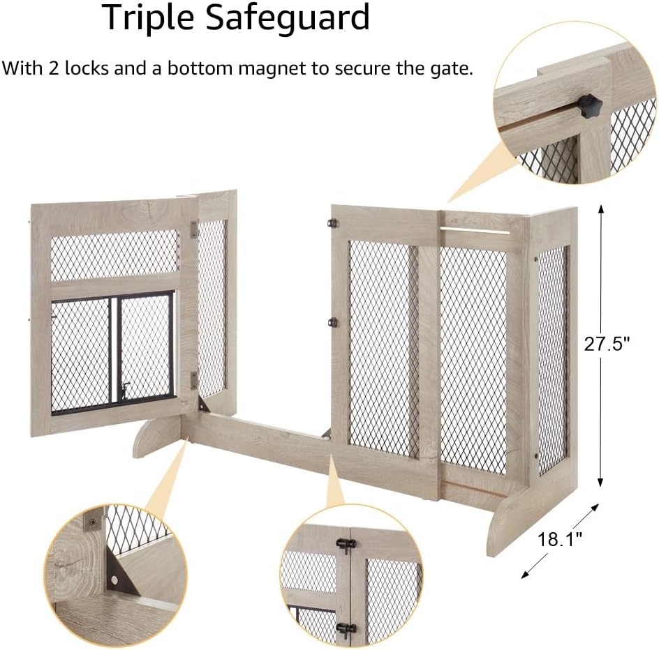 Dog Gate with Small Door to Separate Puppy and Large Dogs