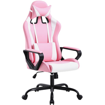 Ergonomic Gaming Chair for Adults, Video Game Chair, Pink