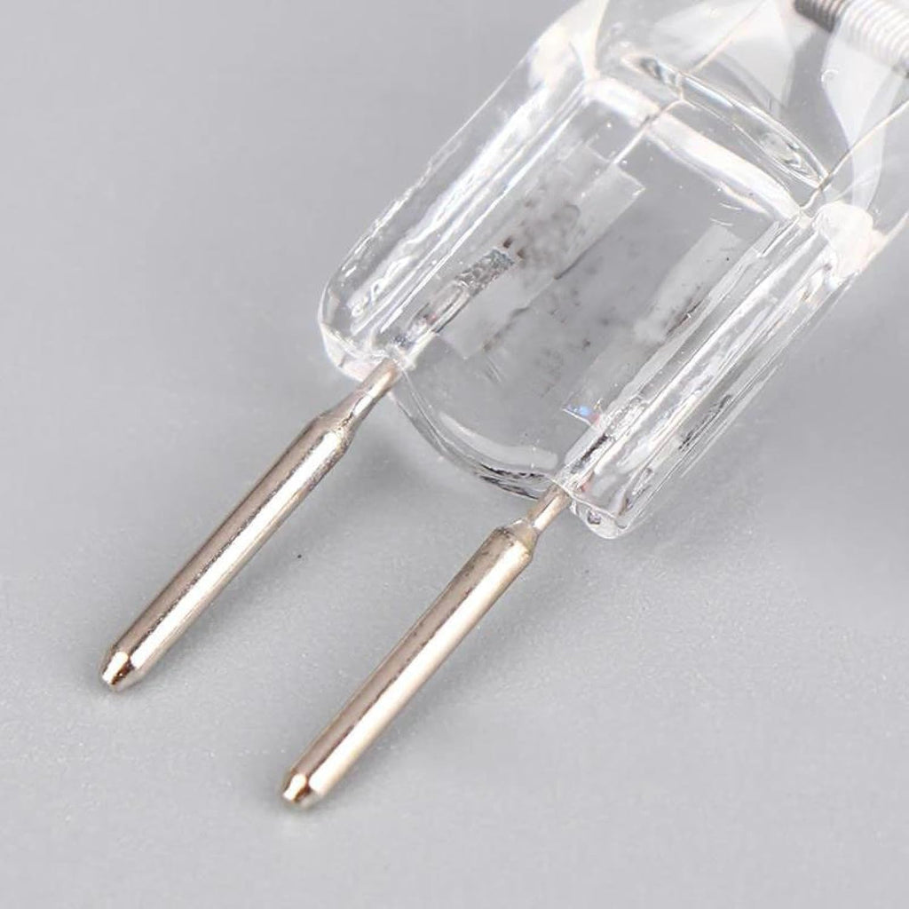 10Pc Gy6.35 24V 50W Halogen Bulb 2 Pin T4 Jc G6.35 Bi-Pin Base Bulb G6.35 20W 24V Clear Capsule 2 Pin Lamp Bulb Warm