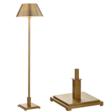 Roxy Floor Lamp Modern Metal 60" Standing Tall, Brass Gold