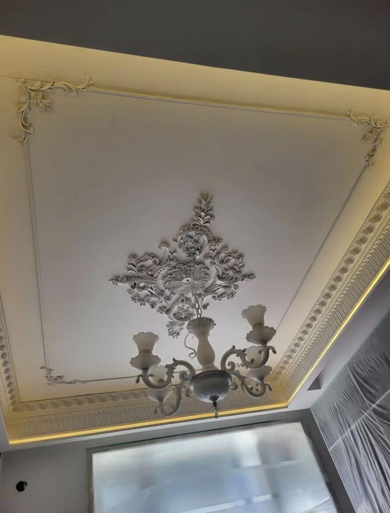 Pieced Pattern Ceiling Medallion Ceiling Medallions for Light Fixtures Split Ceiling Medallion White Ceiling Fan