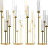 35in 4 Set Gold Candelabra Candle Centerpieces for Tables Candlesticks Holder Wedding Centerpieces Table Decorations