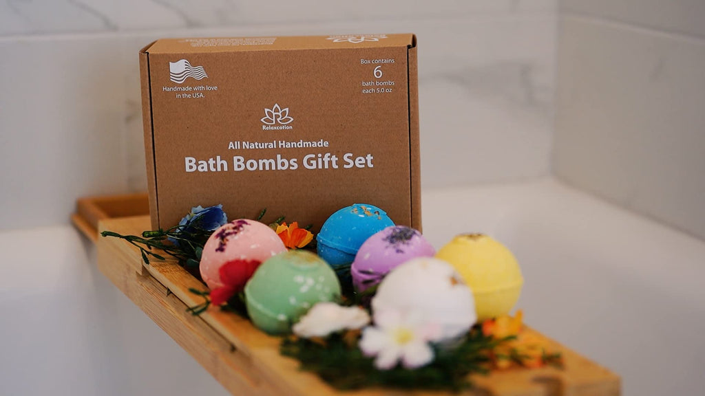 Handmade in USA Organic Bath Bombs Gift Set for Women