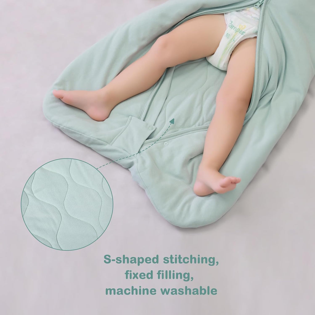Sleep Sack Baby Winter Wearable Blanket with Way Zipper,2.5 TOG Cotton Sleep Sack Unisex (Calm Sage, )