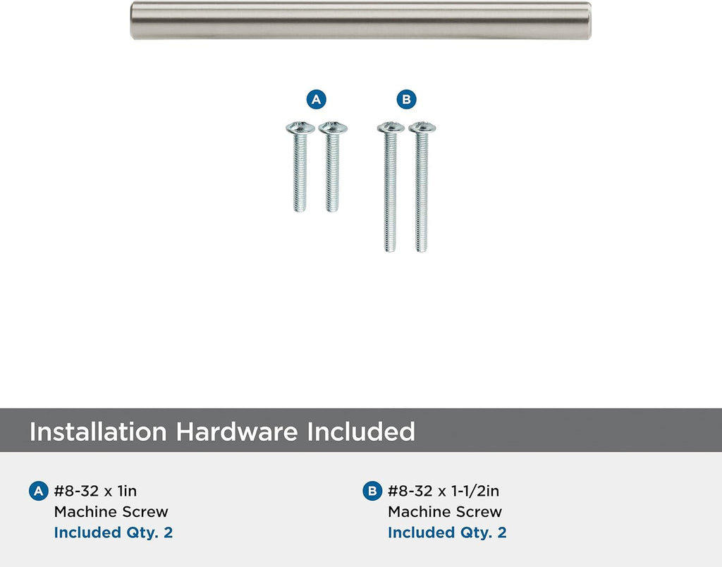 Bar Pulls 3 inch (76 mm) Center to Center Satin Nickel Cabinet Pull - 10 Pack, 10BX40515G10