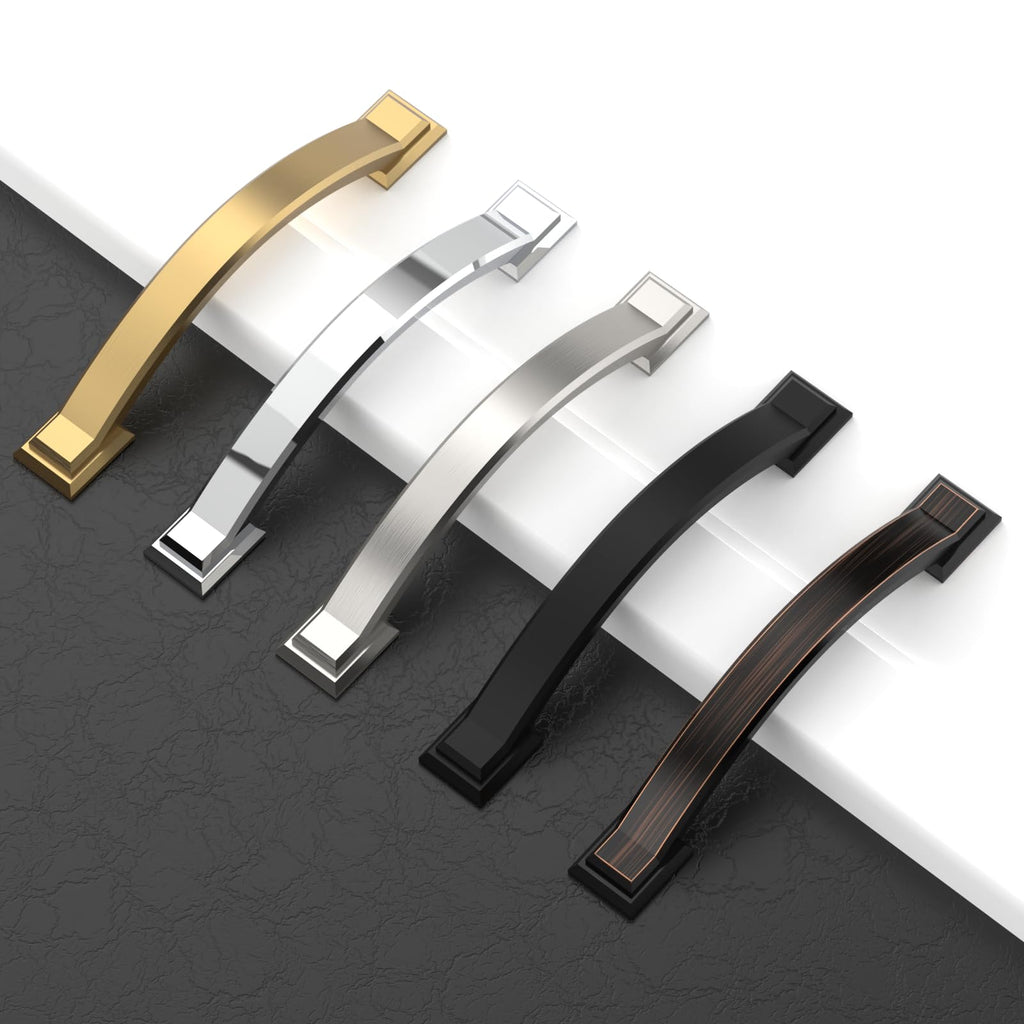 10 Pack 3.75 Inch(96mm) Champagne Bronze Kitchen Cabinet Handles, Cabinet Pulls Kitchen Cabinet Hardware for Cupboard