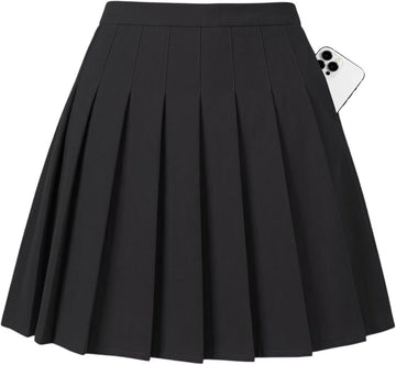 Uniform Skirts for Girls Pleated Tennis Skort with Pockets