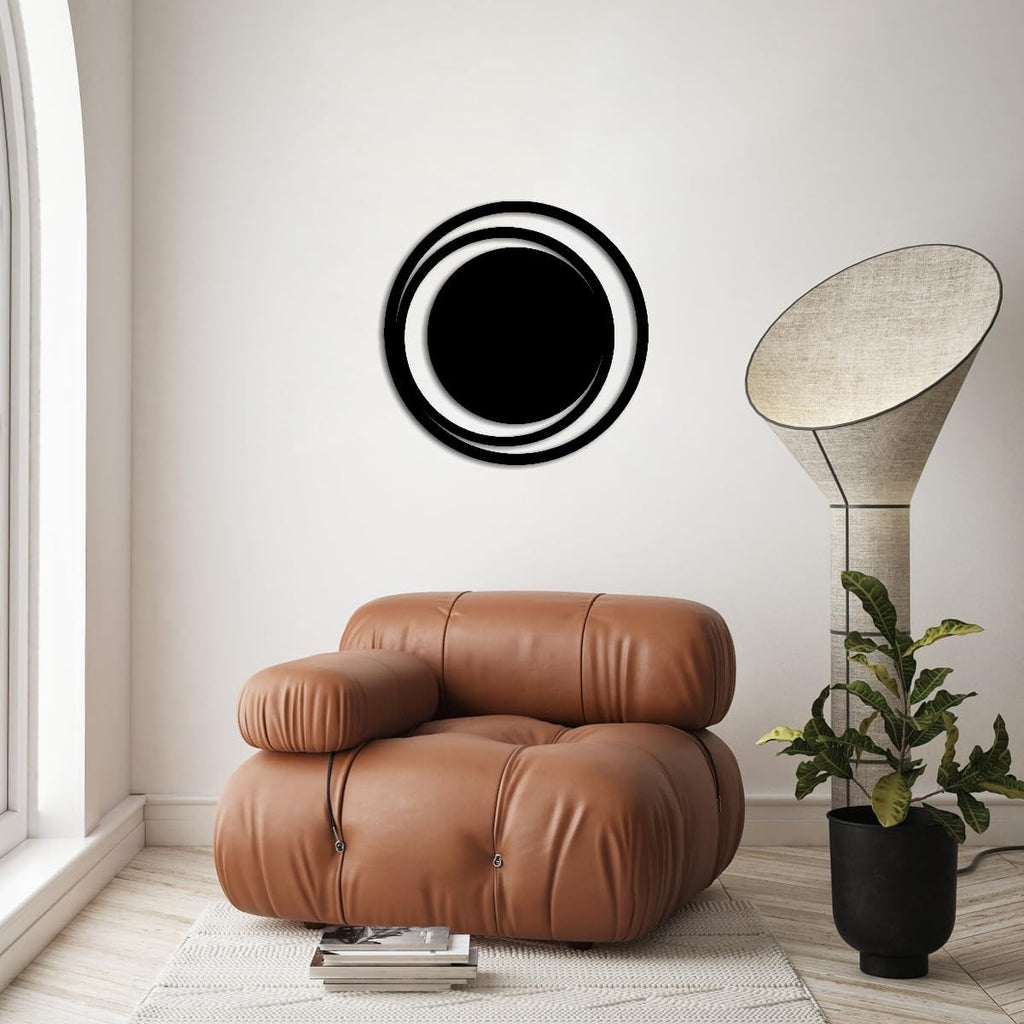 Minimalist Geometric Circle Metal Wall Art Decor Outdoor Decor Metal Signs Modern Abstract Style Elegant Wall