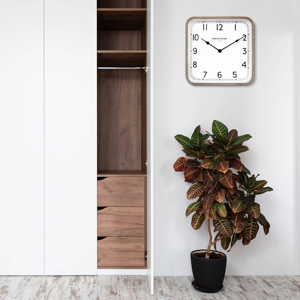 16" Anton Modern Farmhouse Square Clock