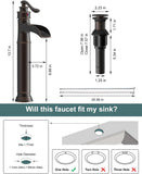 Waterfall Spout Oil Rubbed Bronze Bathroom Faucet Single Handle One Hole Vessel Sink Faucet ORB Lavatory Faucets Deck