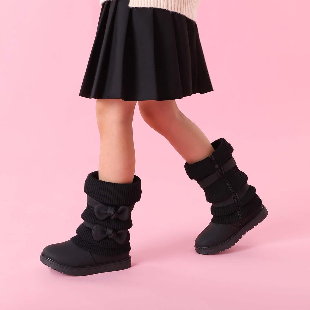 Girls Winter Mid Calf Snow Boots