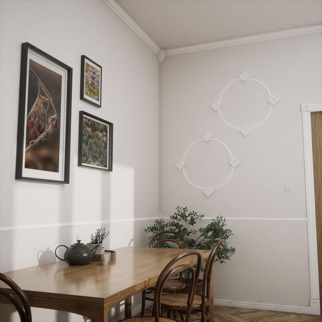3 5/8"W x 3 5/8"P x 7 1/2"H Solid Paint Grade Wood Inside Crown Moulding Block for Profiles up to 4"H x 3