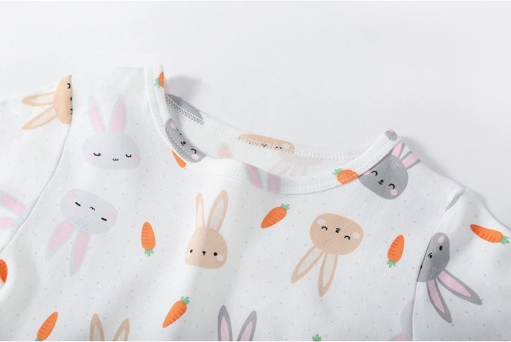 Girl's Cotton Nightgowns Short Sleeve Princess Sleep Shirts Comfy Nightdress Sleepwear