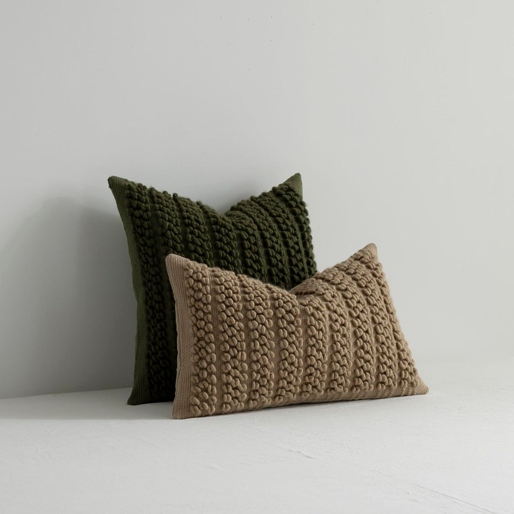 Wool Boucle Throw Pillow Cover Premium Chic Accents Square Textured Decorative Pillow Case Couch Sofa Home Decor