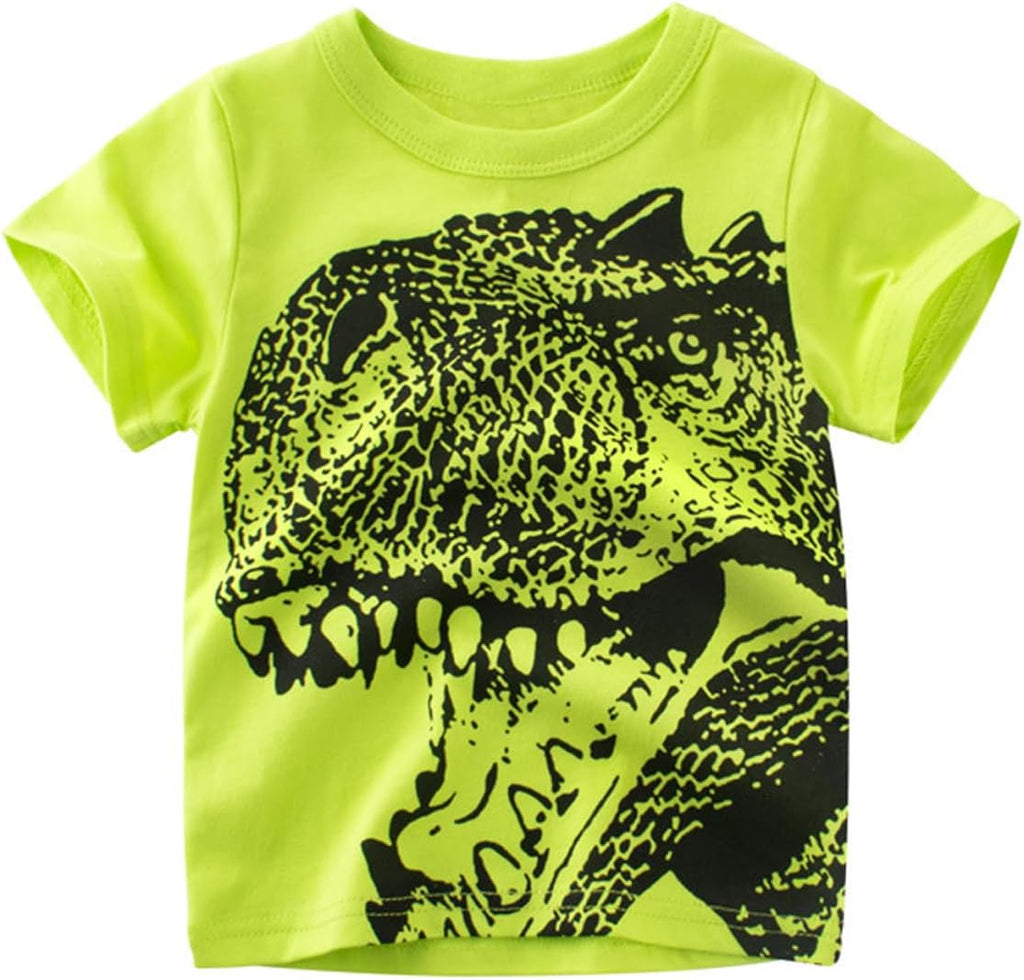 Toddler Boy Dinosaur T-Shirts Short Sleeve Shark Excavator Tee