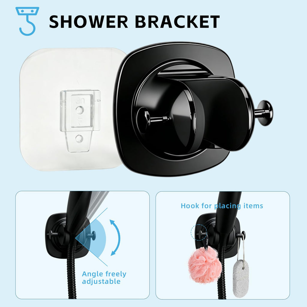 Outdoor Shower Kit Solid Brass 4 Inch Center Valve 59 Inch Hose Matte Black