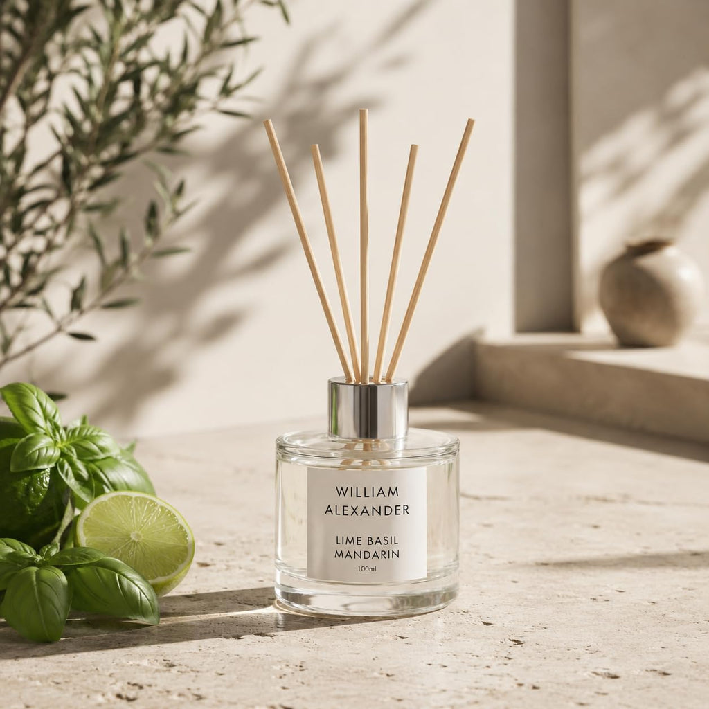 Lime Basil Mandarin Luxury Reed Diffuser Home Gift Set