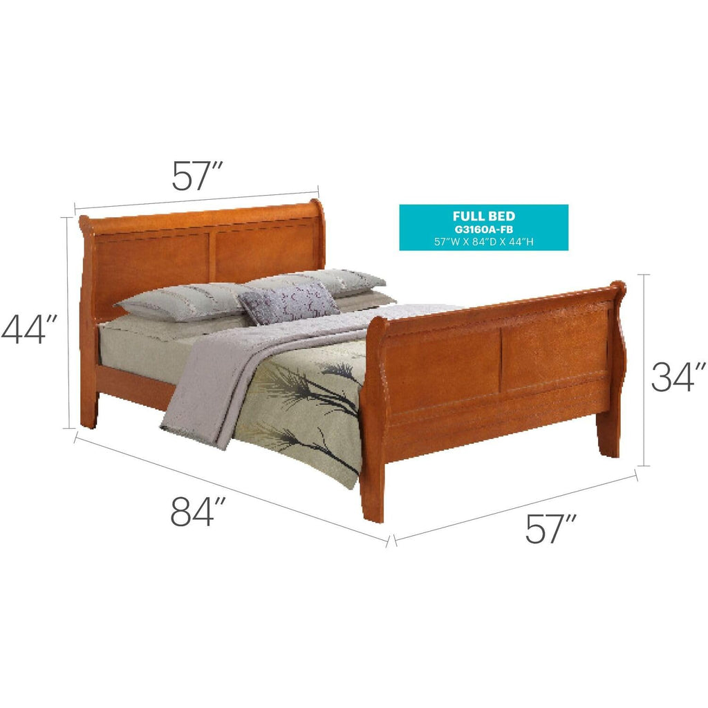Sleigh Bed Frame Platform Bed Elegant Bedroom Furniture Gray Finish /Oak