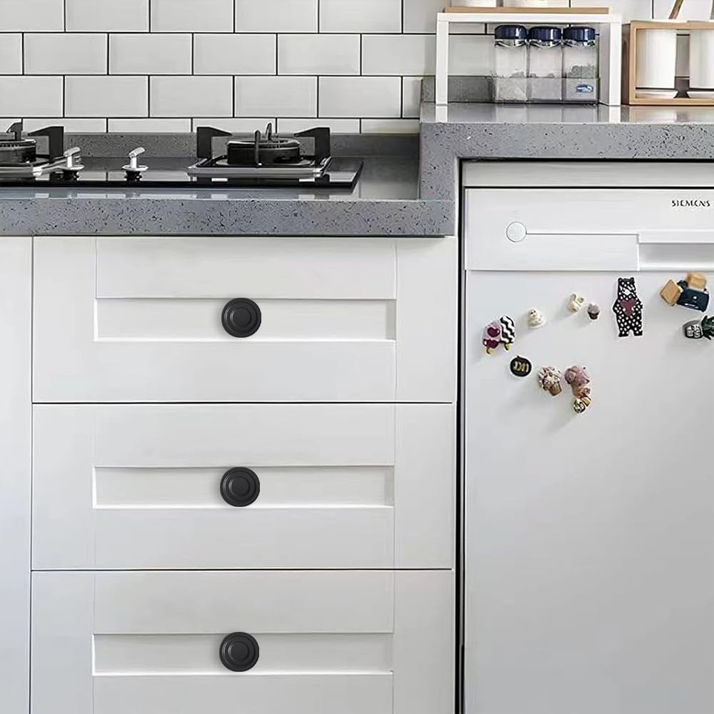 10 Pack Solid Matte Black Knob Hardware Cabinet Handles Kitchen Cabinet Hardware Vanity Handles Bathroom Cabinet pulls