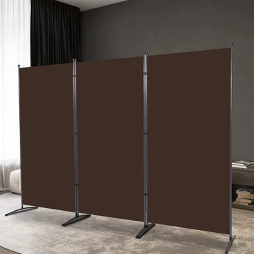 3 Panel Folding Room Divider, Sturdy Frame Freestanding Wall Divider