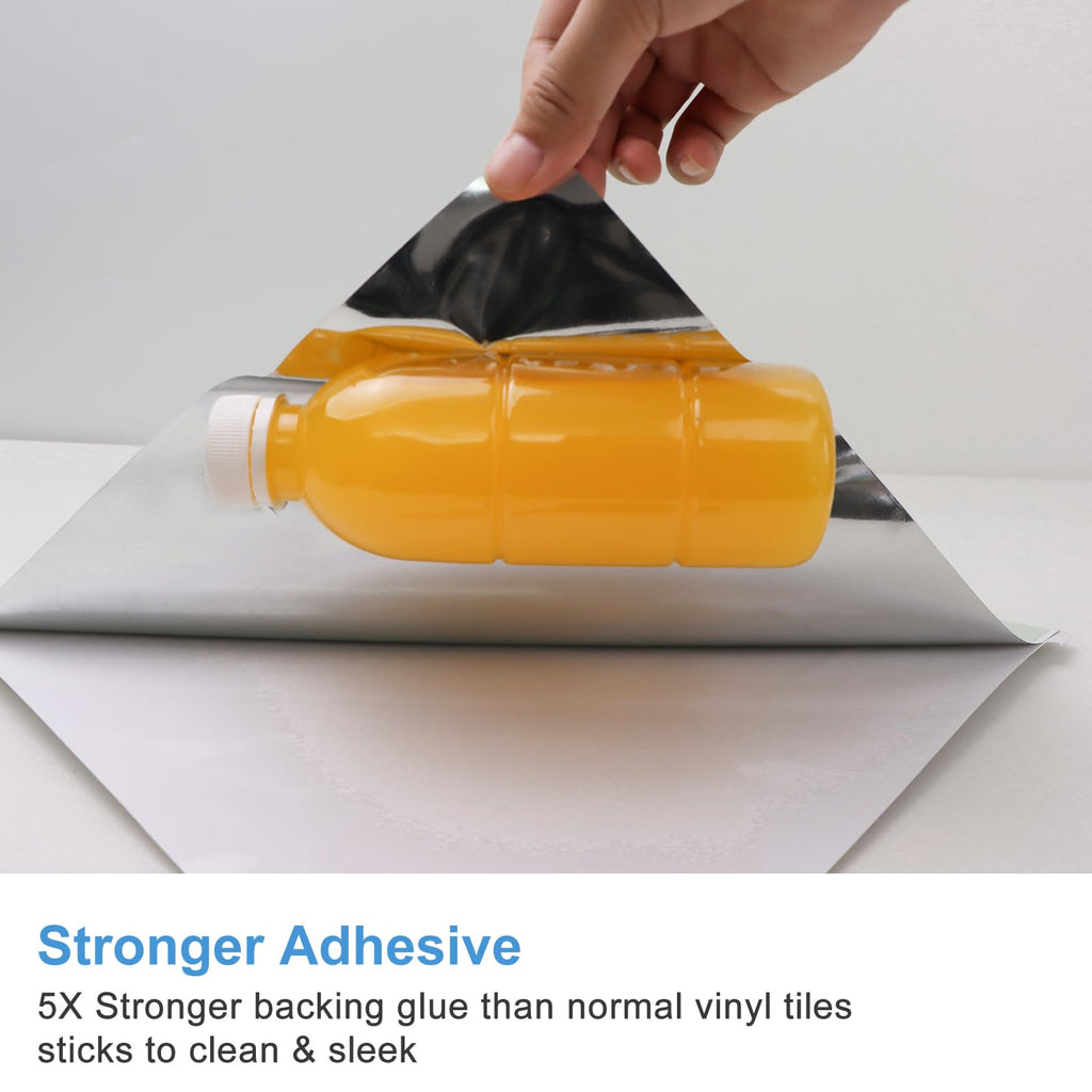 10 Sheets 12inch/30.5cm 3D Vinyl Backsplash Tiles, Self-Adhesive Peel and Stick Wall Tile Stickers Stick on Subway