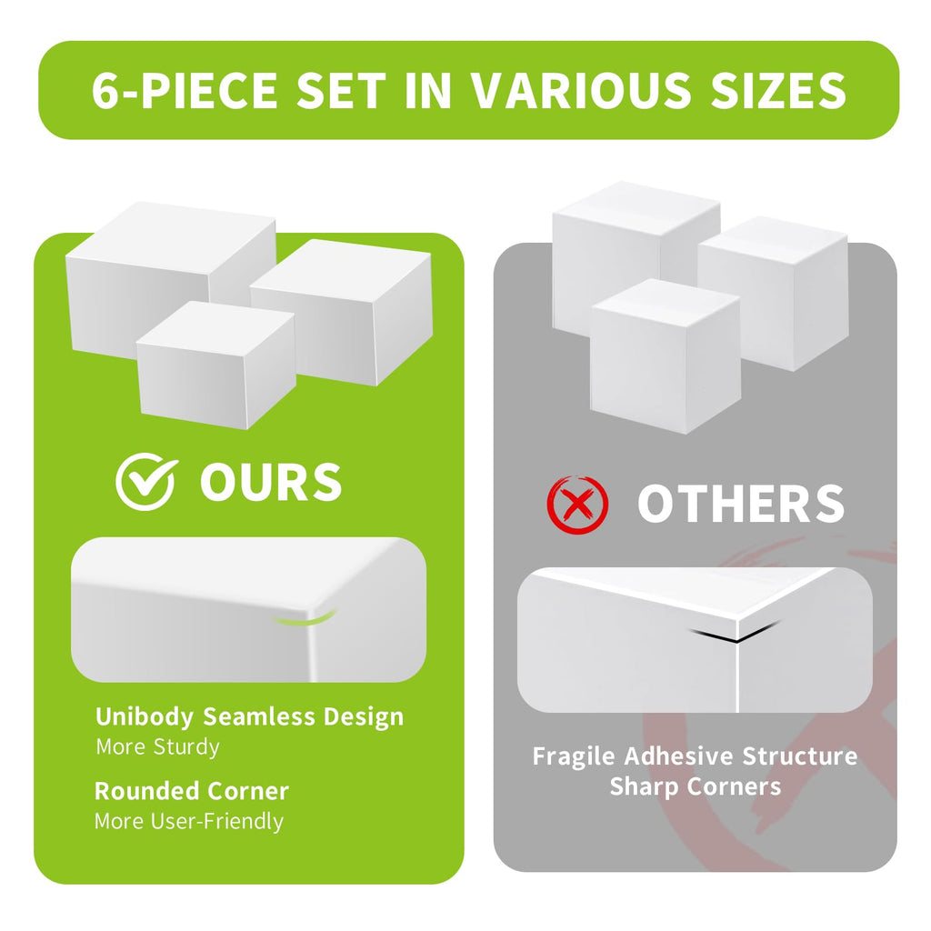 6 Pcs Buffet Risers, Large Food Risers for Buffet Table