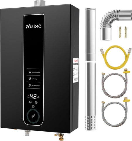 Natural Gas Tankless Water Heater, 4.74 GPM 18L Indoor, Constant propane water heater