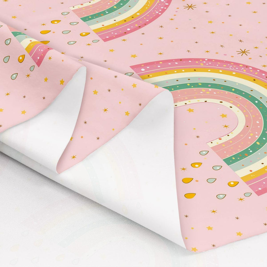 Cute Rainbow Fabric By The Yard Soft Cartoon Rainbow