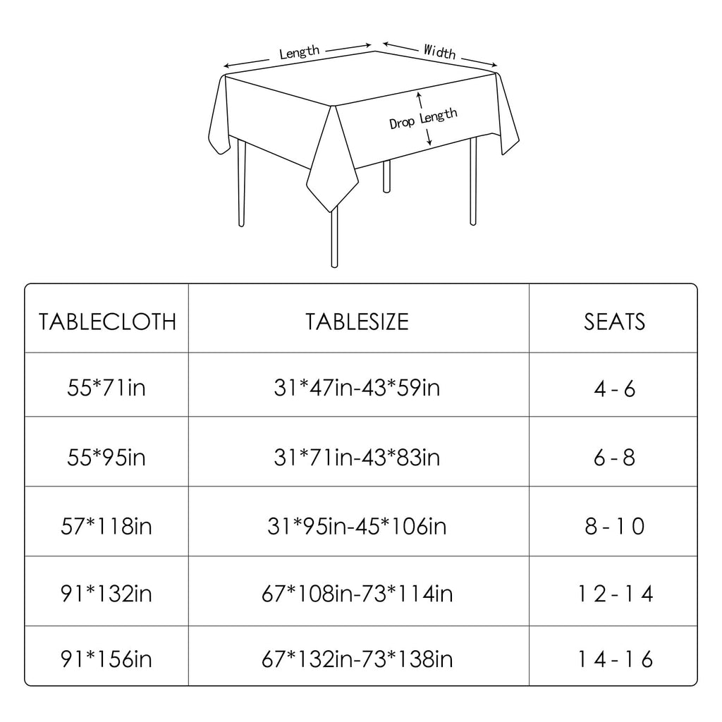 Rectangle Table Cloth Waterproof Brown 55"x71"