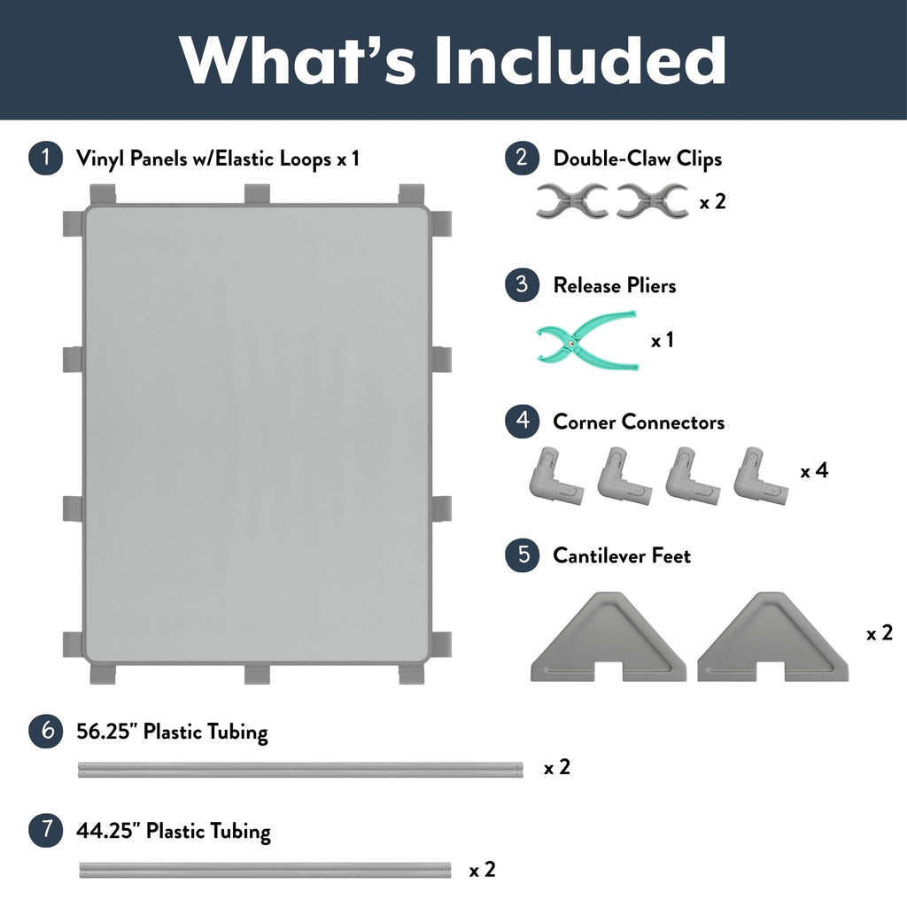 PlayPanel Room Divider 59.5" x 47.5", Glacier Gray