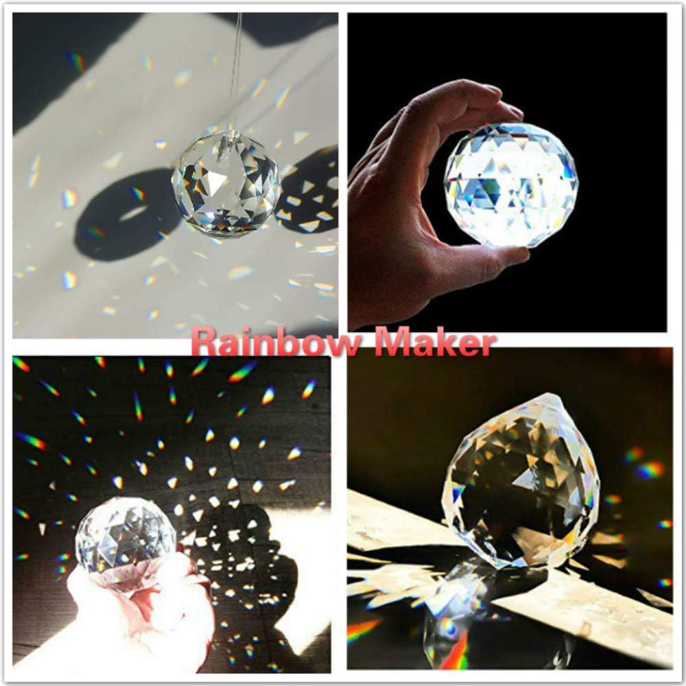 12 Pcs Clear Crystal Prism Pendants Chandelier Lamp Parts Suncatcher Decor - Clear Prism Pendants Chandelier Lamp