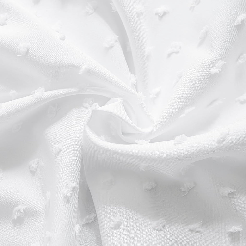 Tufted Dot Bed Skirt Queen Size - Ruffled Bed Skirt with Split Corners