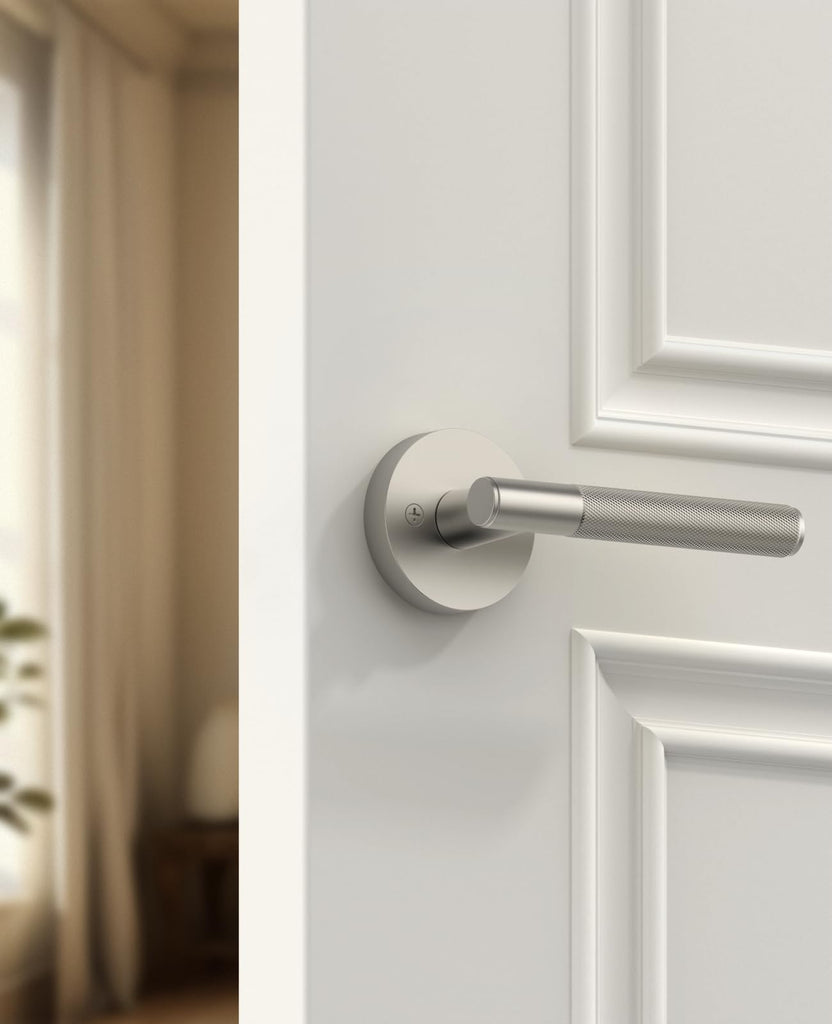 2 Pack Brushed Satin Nickel Dummy Interior Door Handles