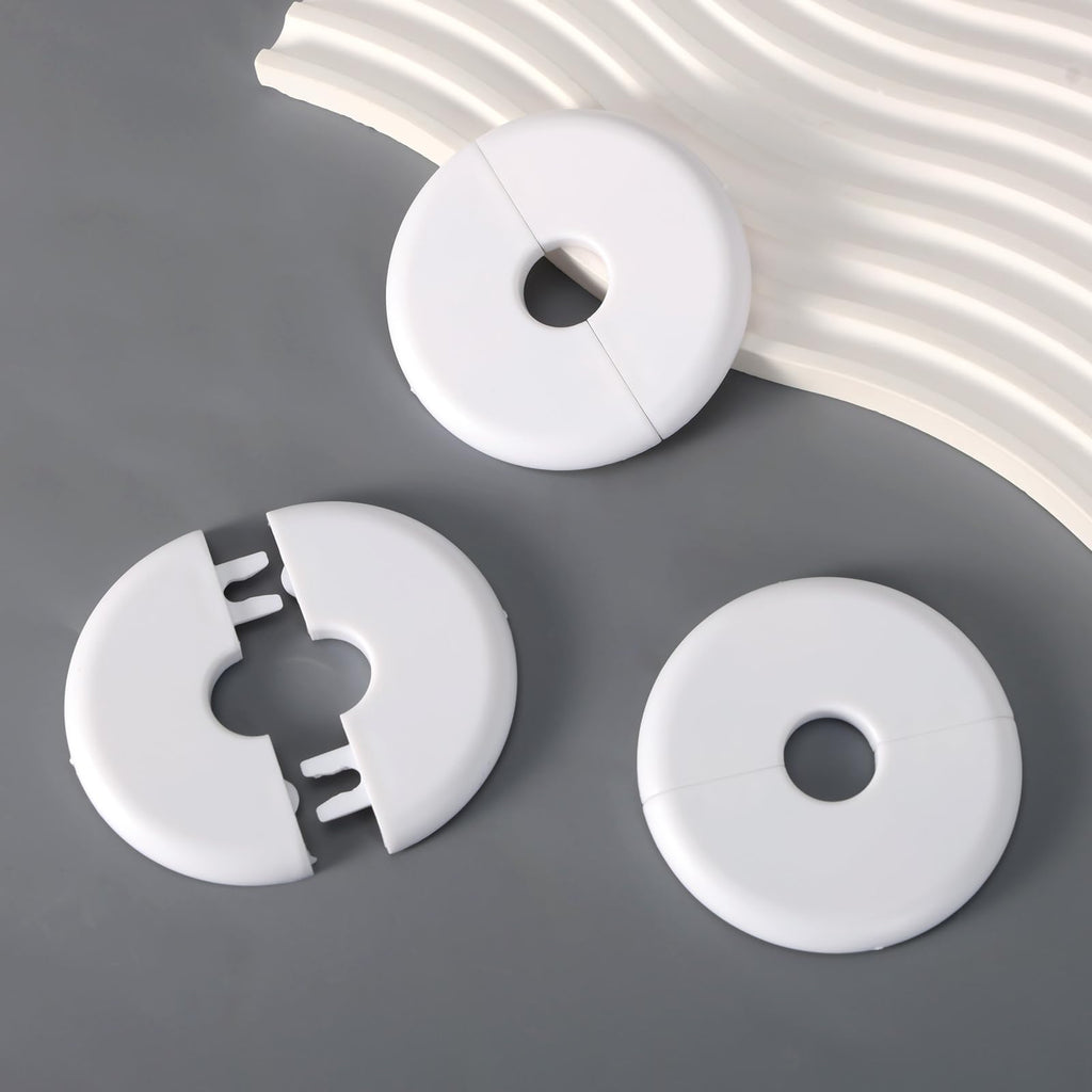 3pcs Wall Split Flange, Plumbing Cover Plates (White)