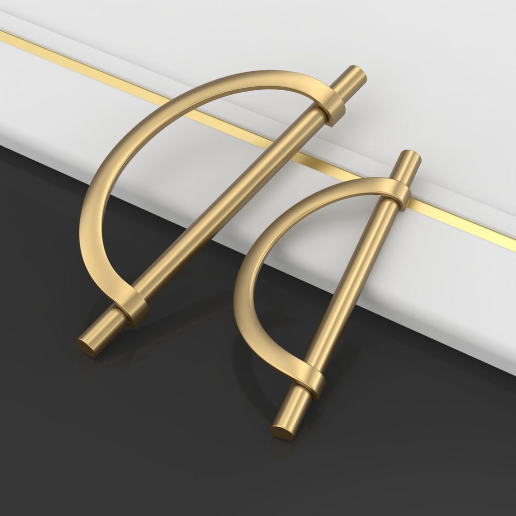 10 Pack Champagne Bronze Cabinet Pulls 6.25 Inch(160MM) Hole Centers Kitchen Cabinet Handles Hardware Kitchen Handles